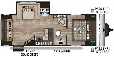 2019 Venture Sonic SN231VRL floorplan