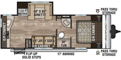 2019 Venture Sonic SN231VRK floorplan