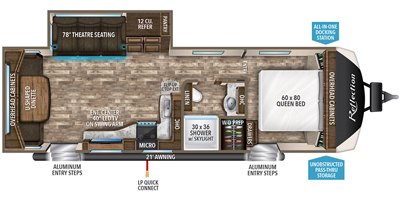 2019 Grand Design Reflection (Travel Trailer) 287RLTS floorplan