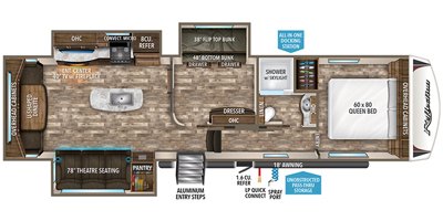 2019 Grand Design Reflection (Fifth Wheel) 31MB floorplan