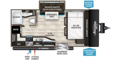 2019 Grand Design Imagine XLS 17MKE floorplan