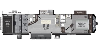 2019 Keystone Raptor 356 floorplan