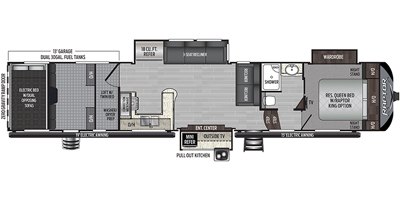 2019 Keystone Raptor 423 floorplan