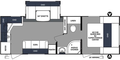 2019 Forest River Surveyor Luxury 251RKS floorplan