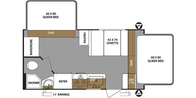 2019 Forest River Surveyor Legend 191T floorplan