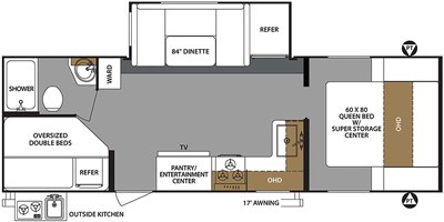 2019 Forest River Surveyor Legend 248BHLE floorplan