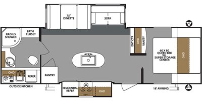 2019 Forest River Surveyor Legend 285IKDS floorplan