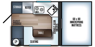 2019 Palomino Real-Lite Truck Camper SS-1605 floorplan