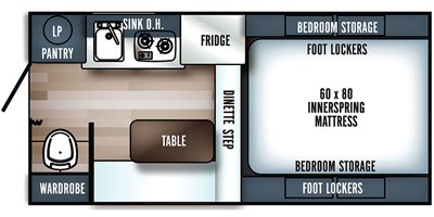 2019 Palomino Real-Lite Truck Camper SS-1609 floorplan