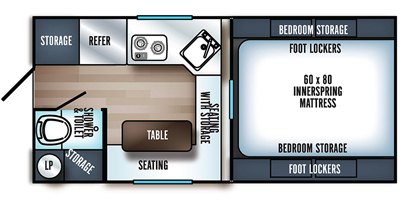 2019 Palomino Real-Lite Truck Camper SS-1608 floorplan