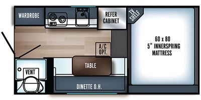 2019 Palomino Real-Lite Truck Camper HS-1804 floorplan