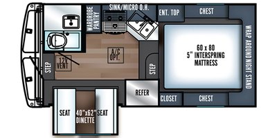 2019 Palomino Real-Lite Truck Camper HS-1912 floorplan