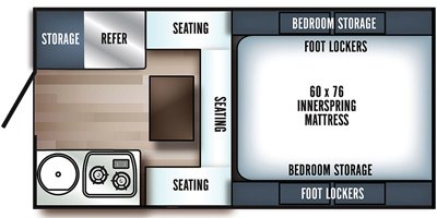 2019 Palomino Real-Lite Truck Camper SS-1600 floorplan