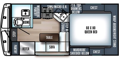 2019 Palomino Real-Lite Truck Camper HS-1910 floorplan