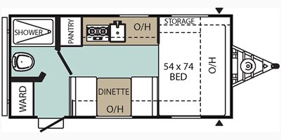 2019 Coachmen Clipper Cadet 16CFB floorplan