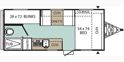 2019 Coachmen Clipper Cadet 17CBH floorplan