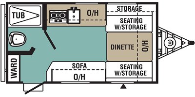 2019 Coachmen Clipper Cadet 14CR floorplan