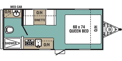 2019 Coachmen Clipper Cadet 17CFQ floorplan