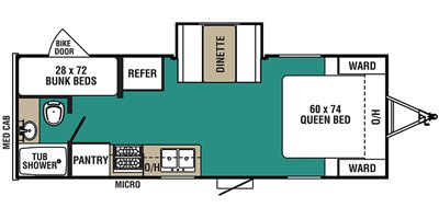 2019 Coachmen Clipper Cadet 21CBH floorplan