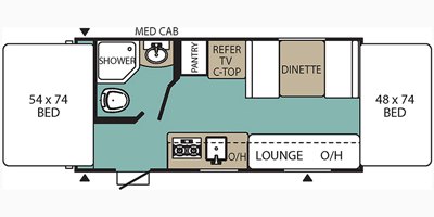 2019 Coachmen Viking Single Axle 16RBD floorplan