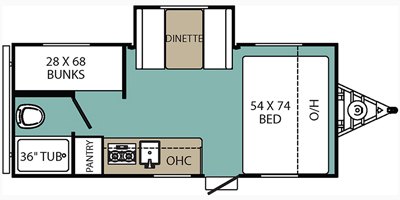 2019 Coachmen Clipper Single Axle 17BHS floorplan