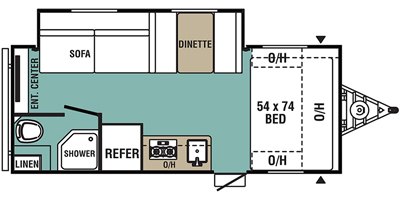 2019 Coachmen Clipper Single Axle 18RBSS floorplan