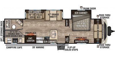 2019 Venture SportTrek Touring Edition STT312VBH floorplan