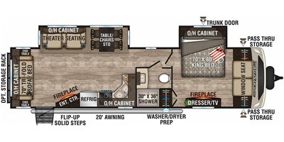 2019 Venture SportTrek Touring Edition STT322VRL floorplan