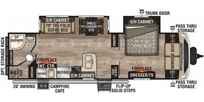 2019 Venture SportTrek Touring Edition STT302VRB floorplan