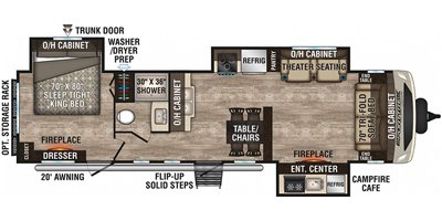 2019 Venture SportTrek Touring Edition STT333VFL floorplan