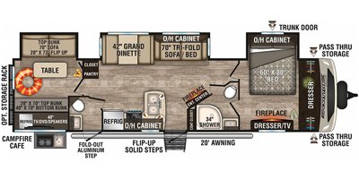 2019 Venture SportTrek Touring Edition STT343VBH floorplan