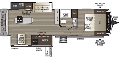 2019 Keystone Outback 300ML floorplan