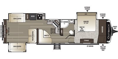 2019 Keystone Outback 341RD floorplan