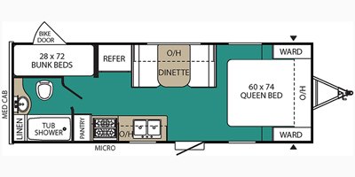 2019 Coachmen Viking Tandem Axle 21BH floorplan