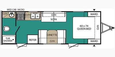 2019 Coachmen Clipper Tandem Axle 21FQ floorplan