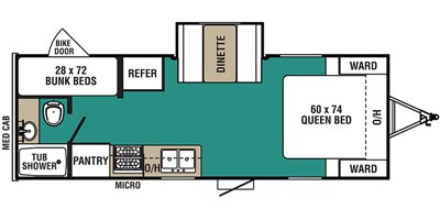 2019 Coachmen Clipper Tandem Axle 21BHS floorplan