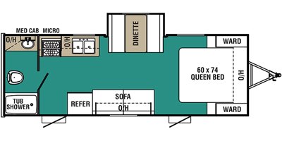 2019 Coachmen Clipper Tandem Axle 21FQS floorplan