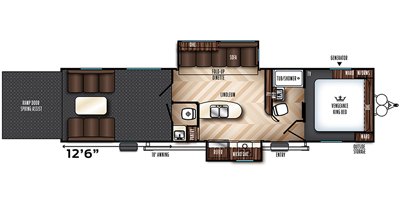 2019 Forest River Vengeance Rogue 32V floorplan