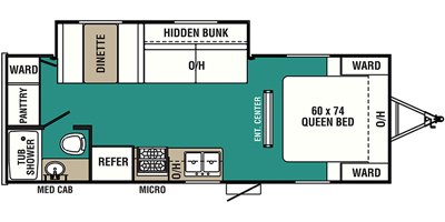 2019 Coachmen Clipper Tandem Axle 21RBSS floorplan