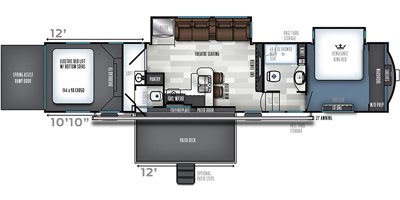 2019 Forest River Vengeance Touring Edition 40D12 floorplan