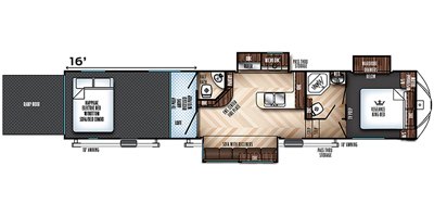 2019 Forest River Vengeance 388V16 floorplan