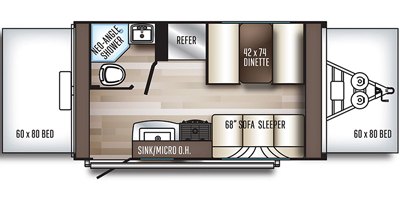 2019 Palomino SolAire Expandable 147 X floorplan