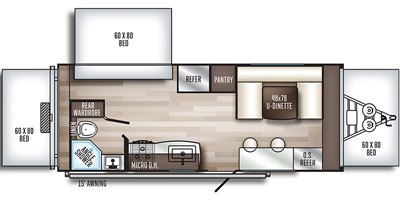 2019 Palomino SolAire Expandable 185 X floorplan