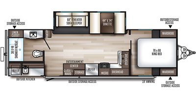 2019 Palomino SolAire Ultra Lite 258 RBSS floorplan