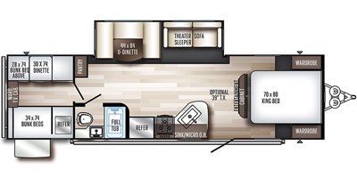 2019 Palomino SolAire Ultra Lite 292 QBSK floorplan