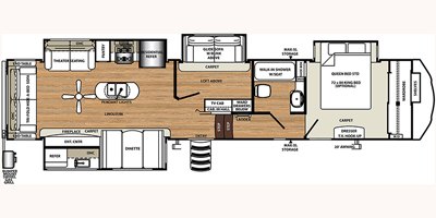 2019 Forest River Sandpiper 372LOK floorplan