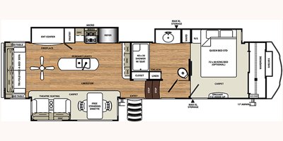 2019 Forest River Sandpiper 357RE floorplan