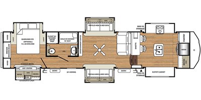 2019 Forest River Sandpiper 38FKOK floorplan