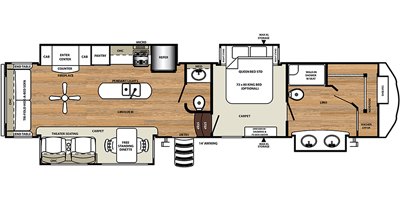 2019 Forest River Sierra 368FBDS floorplan