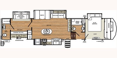 2019 Forest River Sandpiper 383RBLOK floorplan